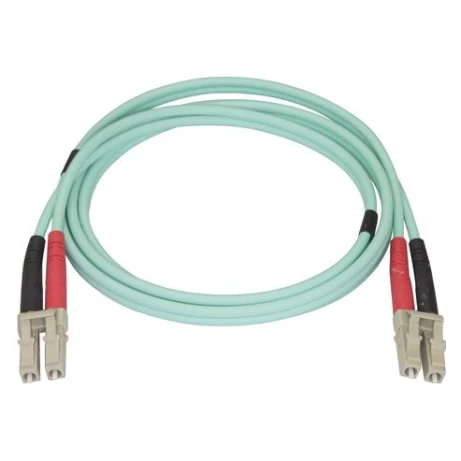 Startech 1m Aqua OM4 Duplex Multimode Fiber Optic Cable - Image 2