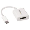 Startech USB Type-C To DisplayPort Adapter - USB-C To Video Converter - White