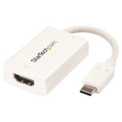 Startech USB Type-C To HDMI Adapter - 4K 60Hz - USB-C Power Delivery - White