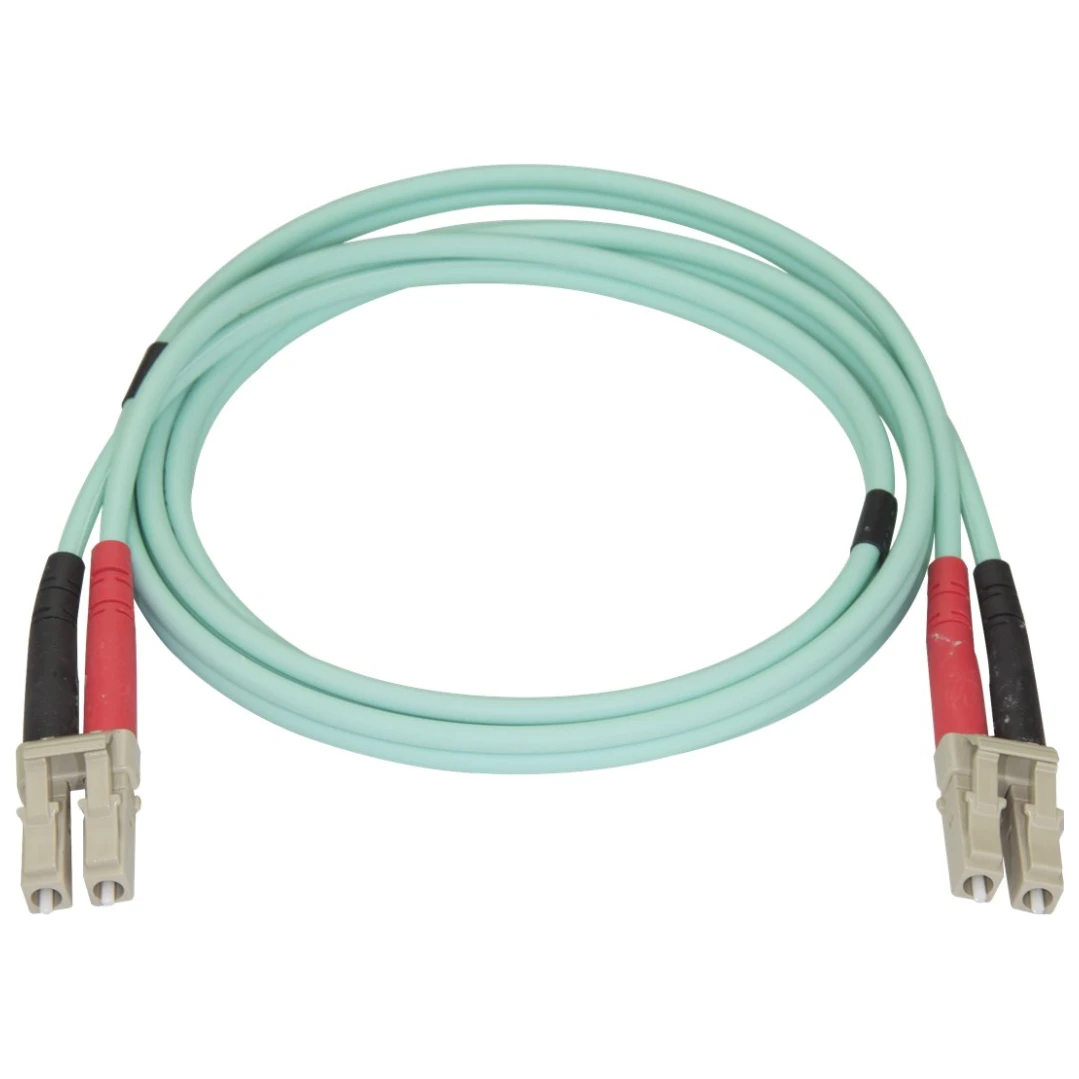 Startech 1m Aqua OM4 Duplex Multimode Fiber Optic Cable