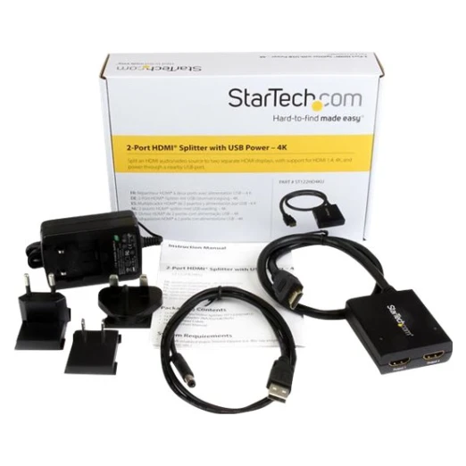 Startech HDMI 2 Port 4K Video Splitter With USB Or Power Adapter - Image 7
