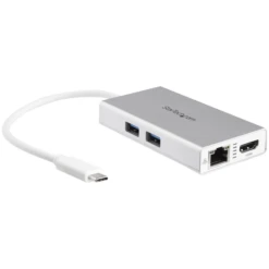 Startech USB-C Multiport Adapter W/ PD - 4K HDMI GbE USB 3.0 - Silver