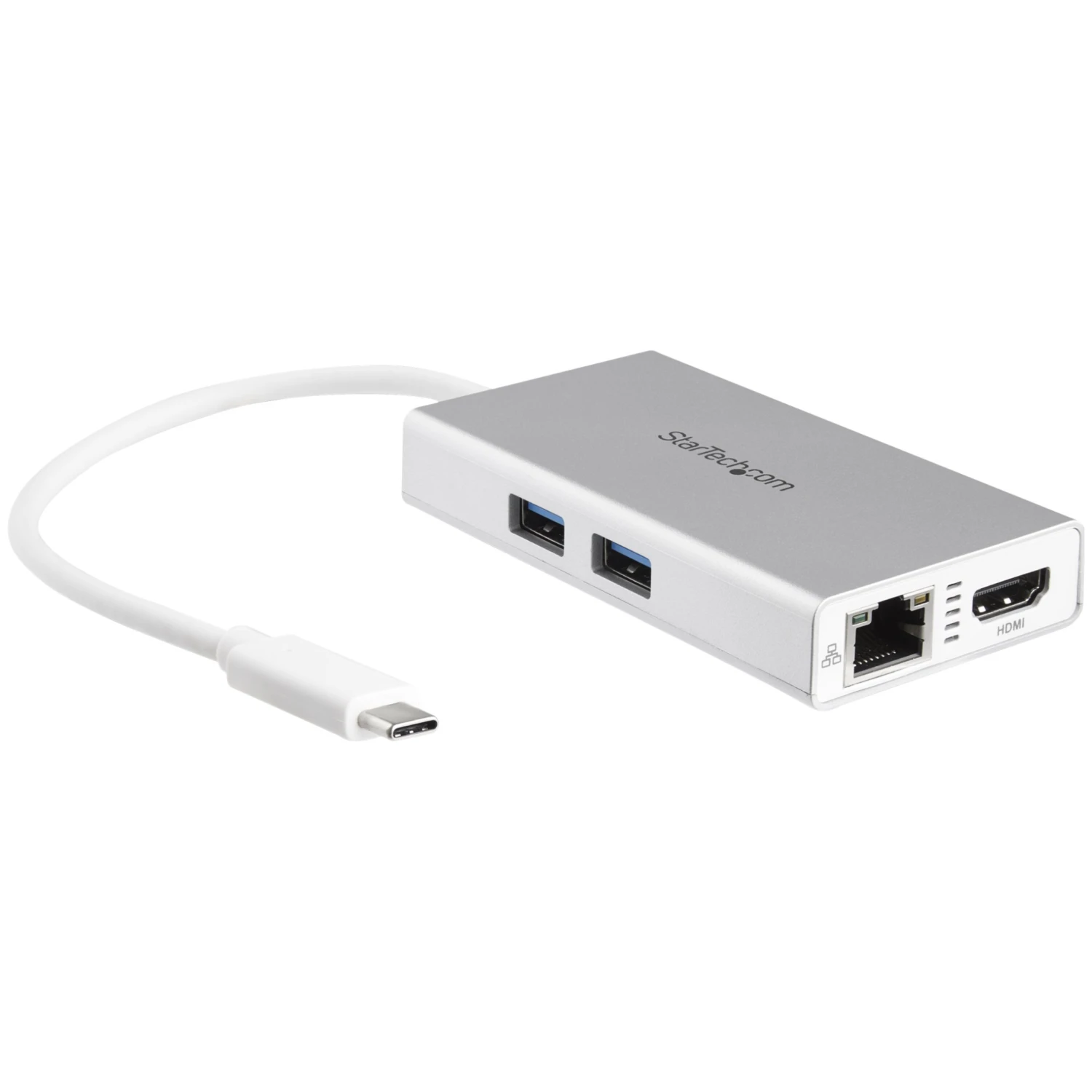Startech USB-C Multiport Adapter W/ PD - 4K HDMI GbE USB 3.0 - Silver