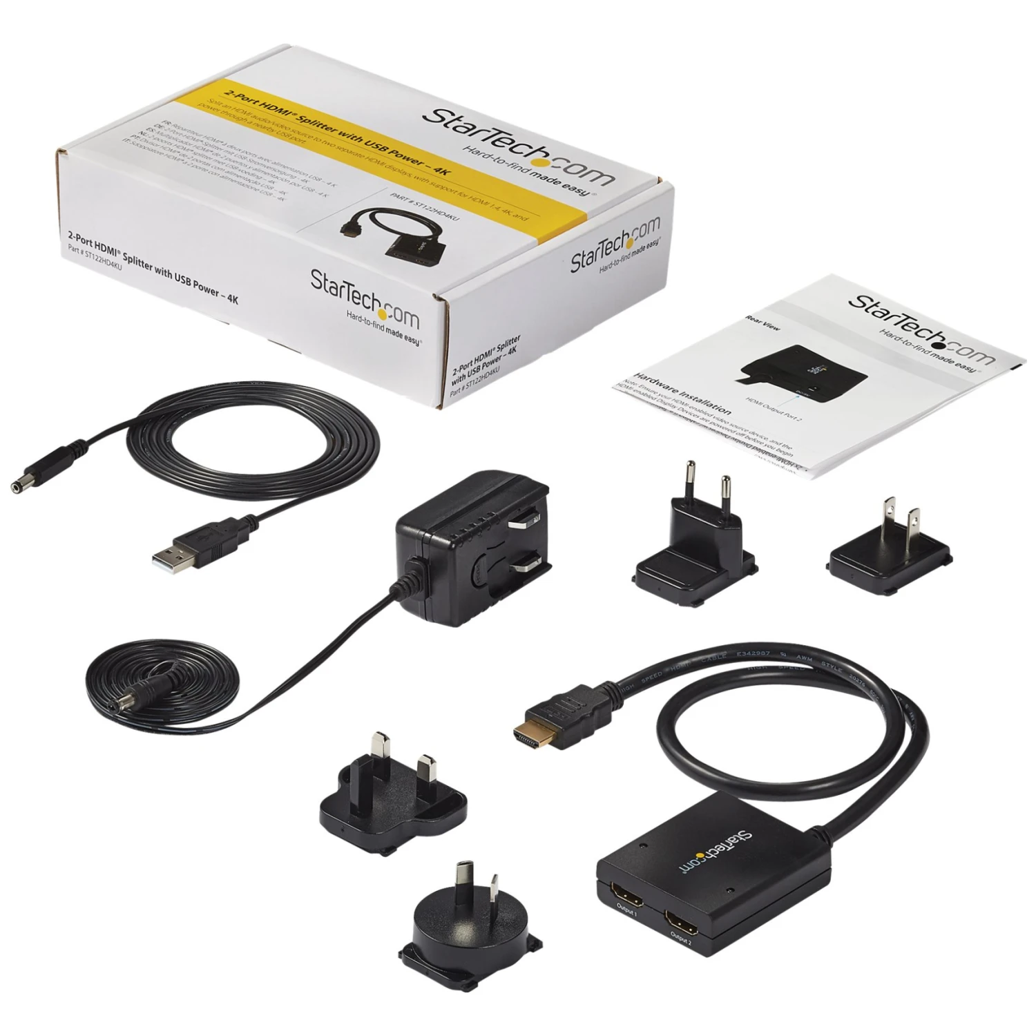 Startech HDMI 2 Port 4K Video Splitter With USB Or Power Adapter - Image 13