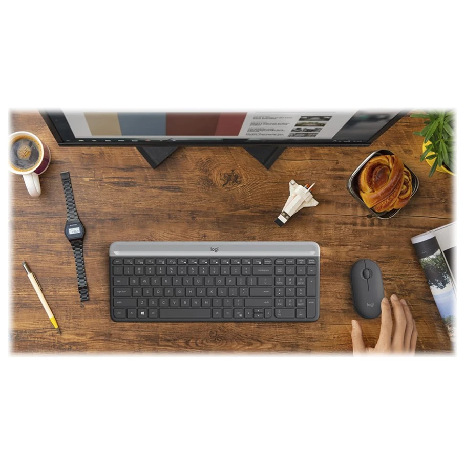 Logitech MK470 Slim Wireless Keyboard And Mouse Combo - Graphite - Image 13