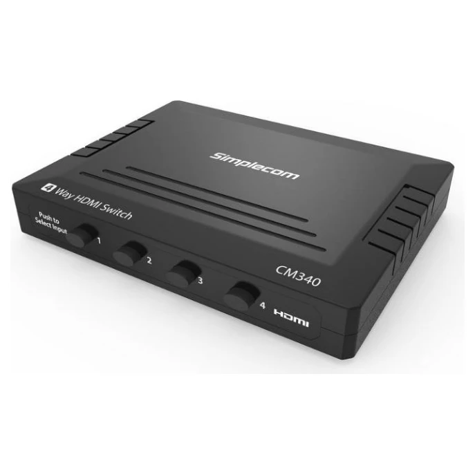 Simplecom CM340 Mechanical 4 Way 4K UHD HDMI Switch Box