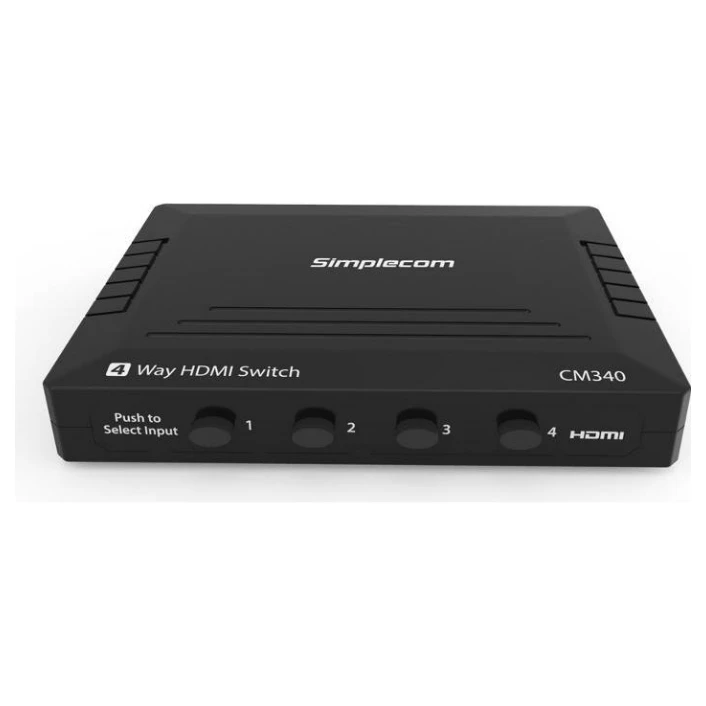 Simplecom CM340 Mechanical 4 Way 4K UHD HDMI Switch Box - Image 3