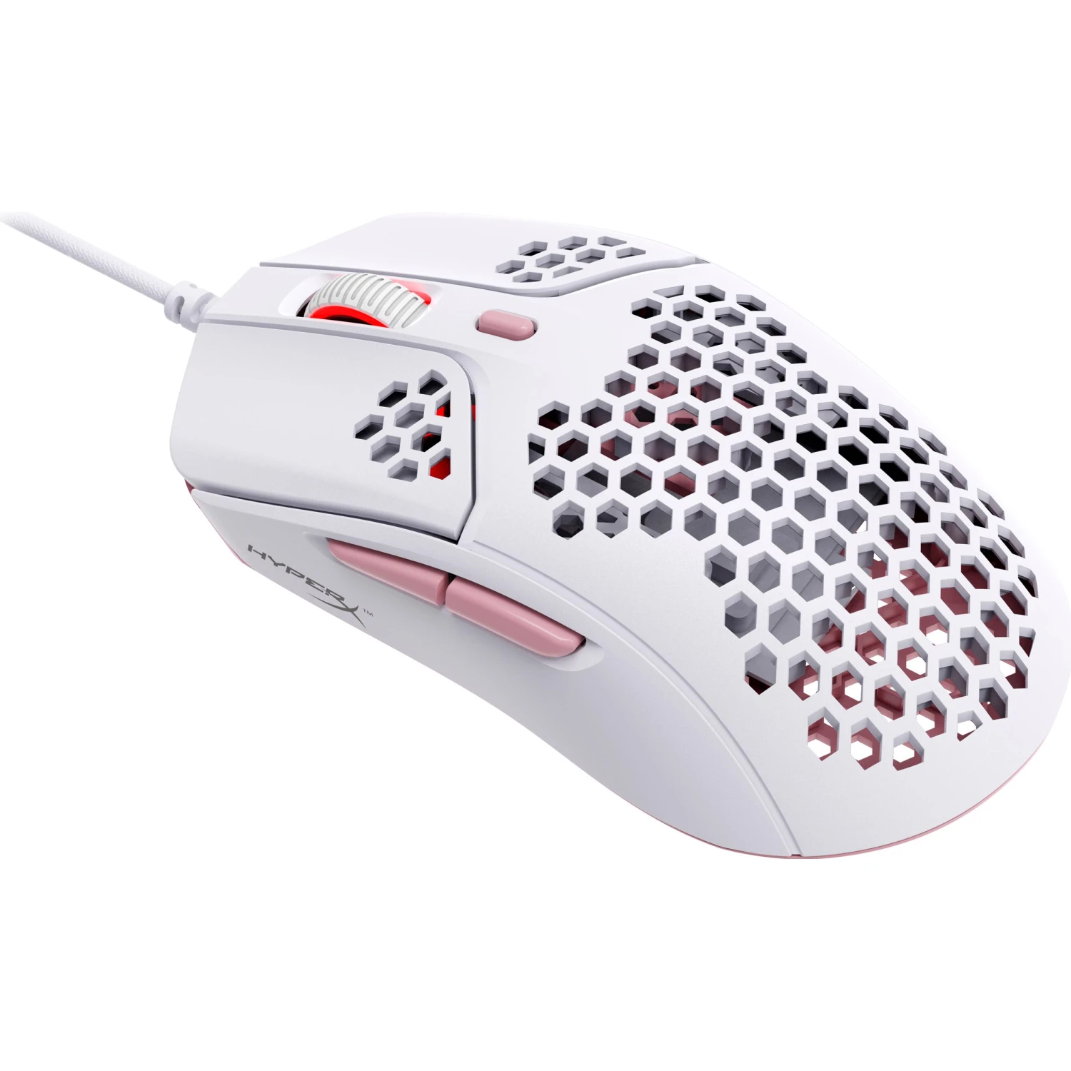 HyperX Pulsefire Haste Wired Lightweight RGB Gaming Mouse White/Pink - Image 5