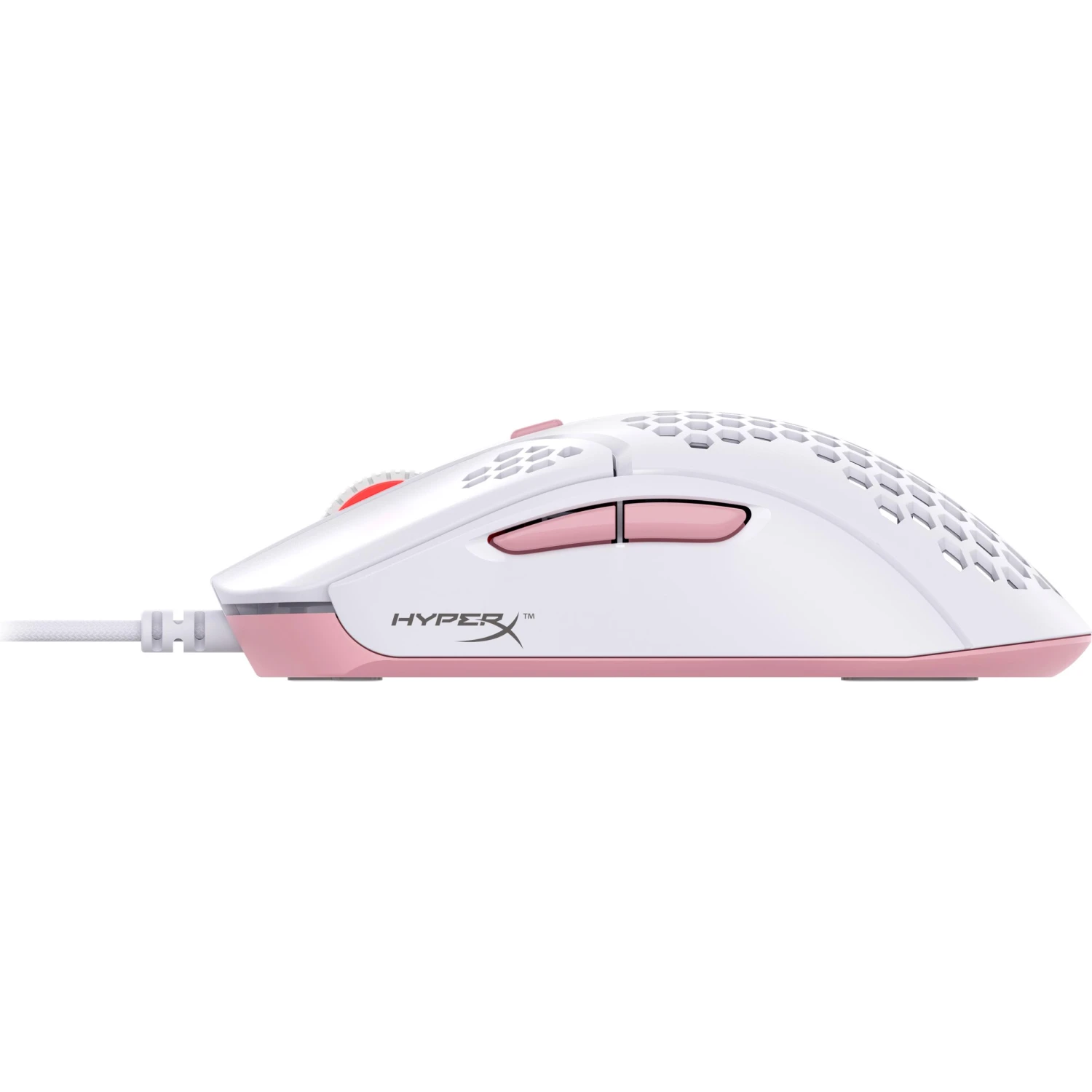 HyperX Pulsefire Haste Wired Lightweight RGB Gaming Mouse White/Pink - Image 2