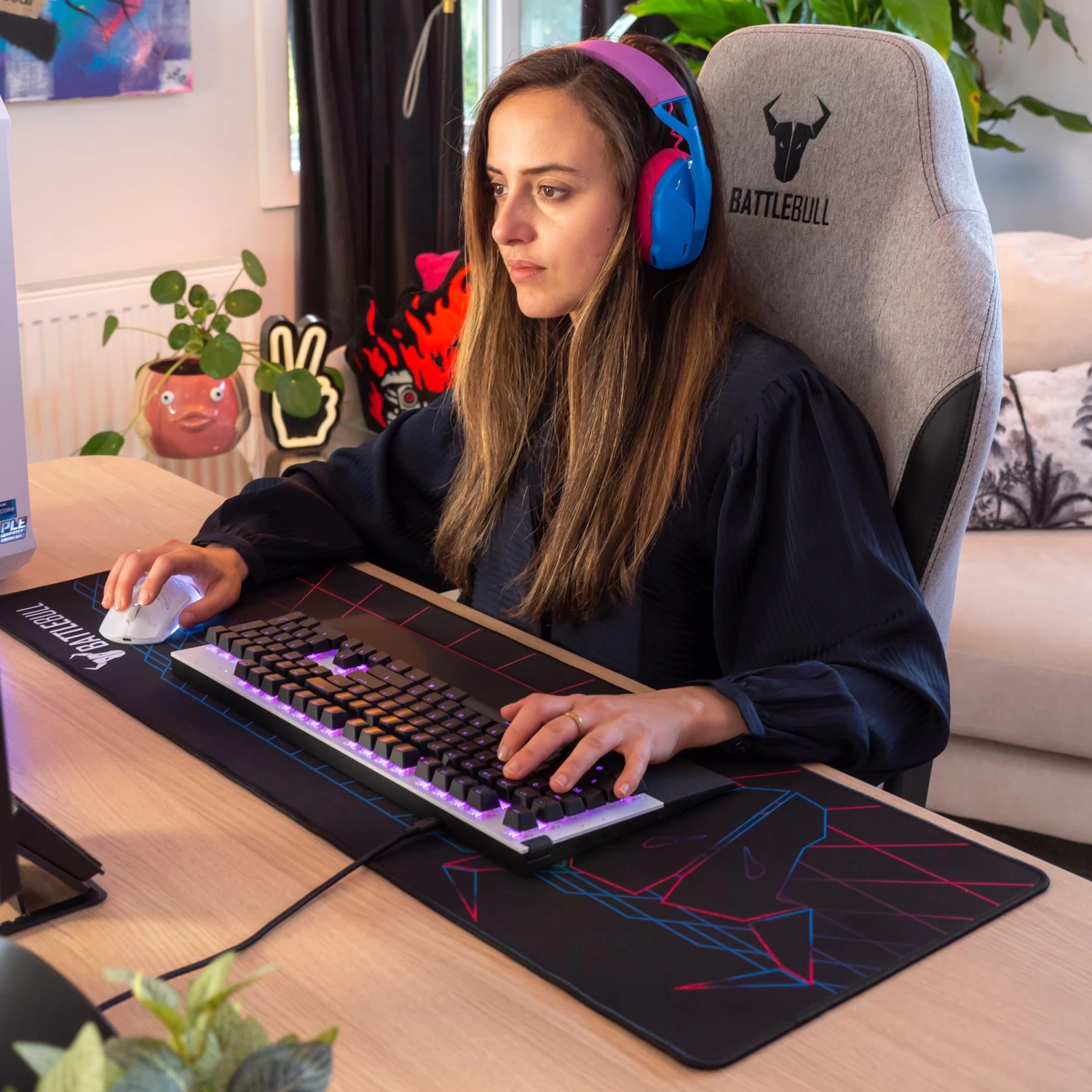 BattleBull Grid Extended Mousemat - Image 4