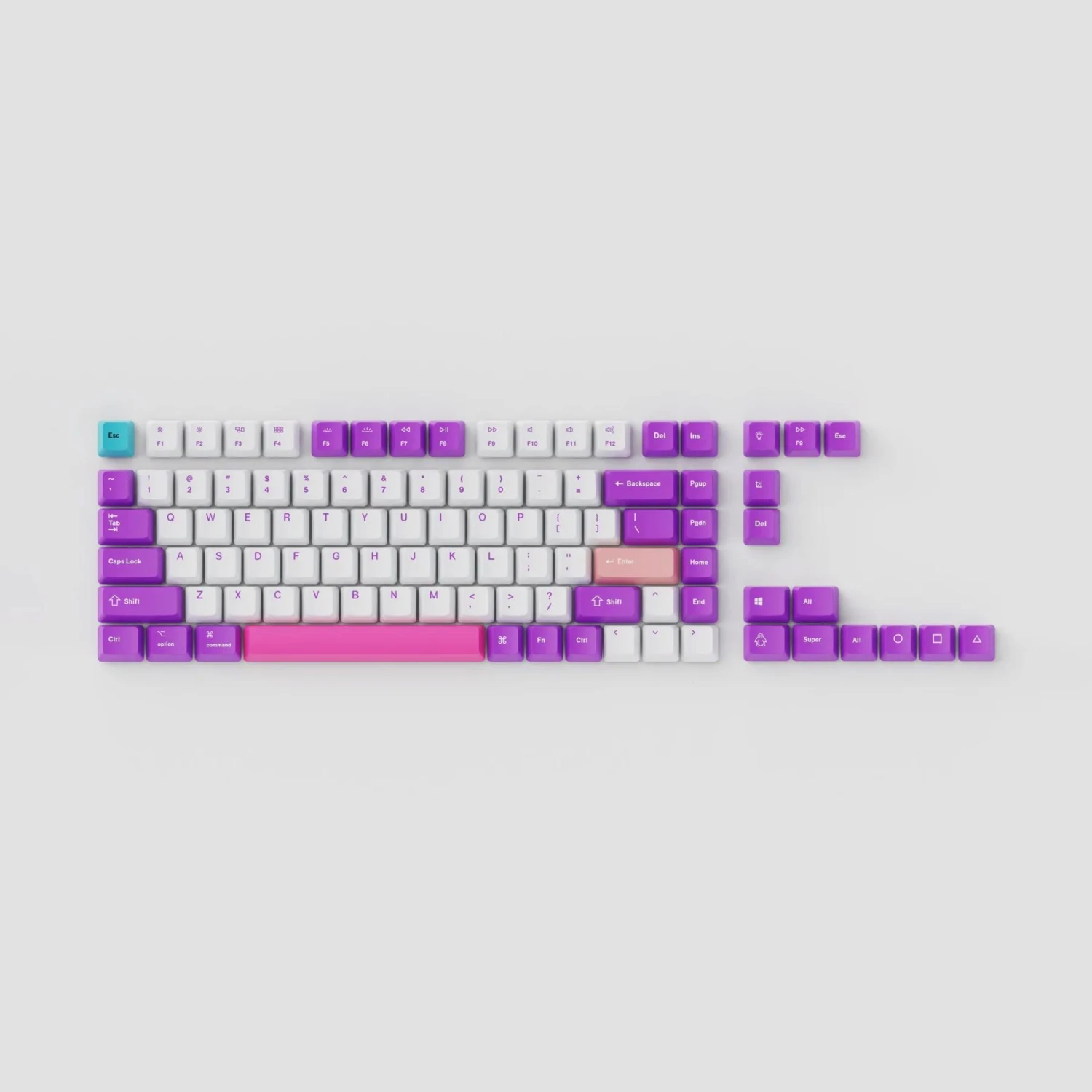 Keychron Unicorn - Q1/Q2/K2 OEM Profile Dye-Sub PBT Keycap Set 92pcs