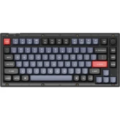 Keychron V1 RGB 75% Mechanical Keyboard - Frosted Black (Brown Switch)