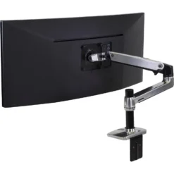 Ergotron LX Desk Monitor Arm - Polished Aluminium