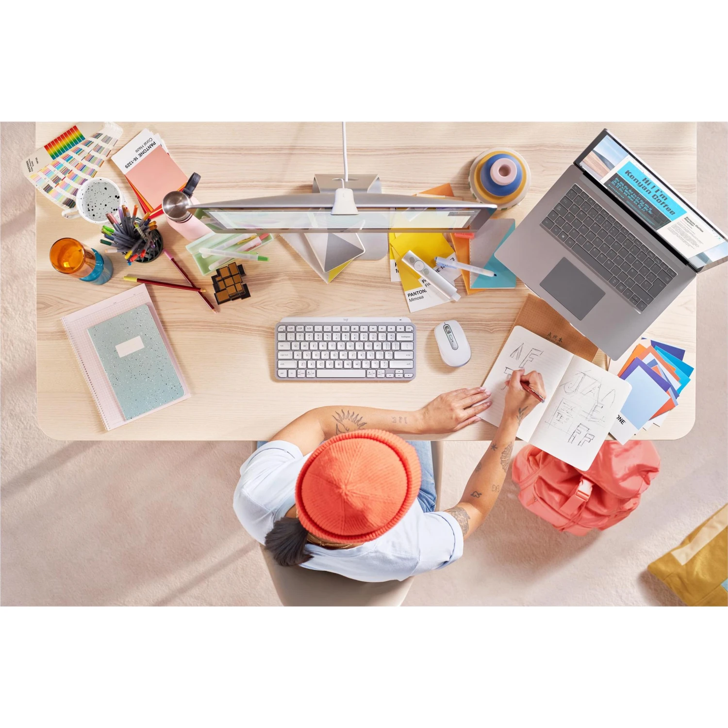 Logitech MX Keys Mini Minimalist Wireless Illuminated Keyboard - Pale Grey - Image 13