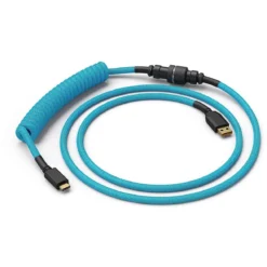 Glorious Coiled USB-C Keyboard Cable - Electric Blue