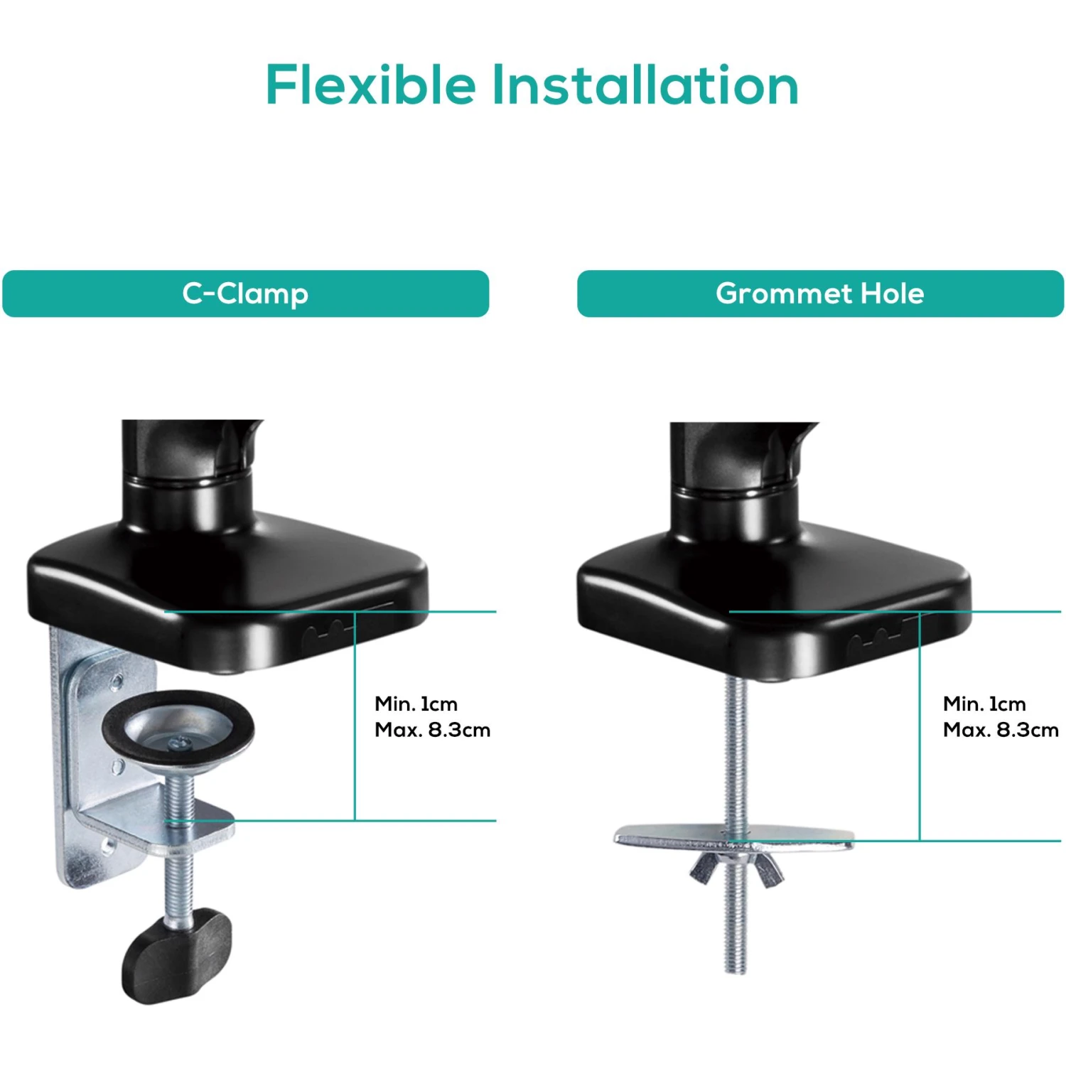 MBeat Activiva ErgoLife Single Monitor Steel Gas Spring Monitor Arm - Image 3