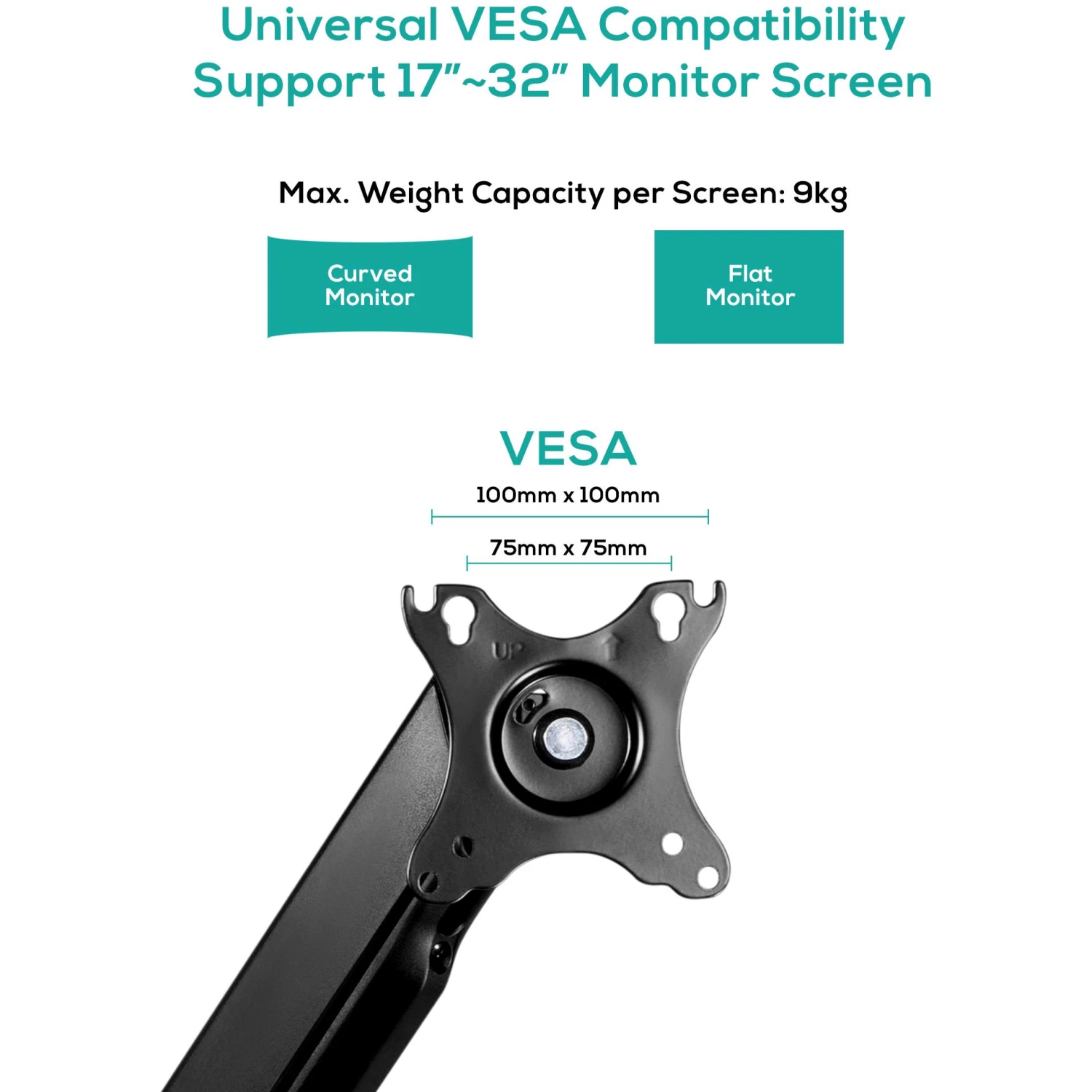 MBeat Activiva ErgoLife Single Monitor Steel Gas Spring Monitor Arm - Image 5