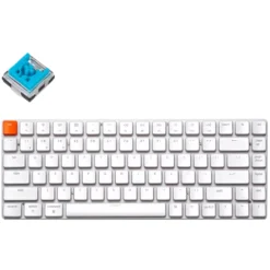 Keychron K3 V2 RGB Low Profile Hot-Swappable 75% Wireless Mechanical Keyboard - White (Blue Switch)