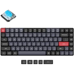 Keychron K3 Pro QMK/VIA RGB Low Profile Hot-Swappable 75% Wireless Mechanical Keyboard - Black (Blue Switch)