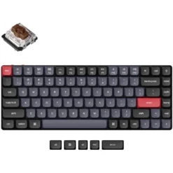 Keychron K3 Pro QMK/VIA RGB Low Profile Hot-Swappable 75% Wireless Mechanical Keyboard - Black (Brown Switch)