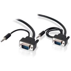 ALOGIC Pro Series Slim Flexible VGA 3m Cable With 3.5mm Stereo Audio Cable