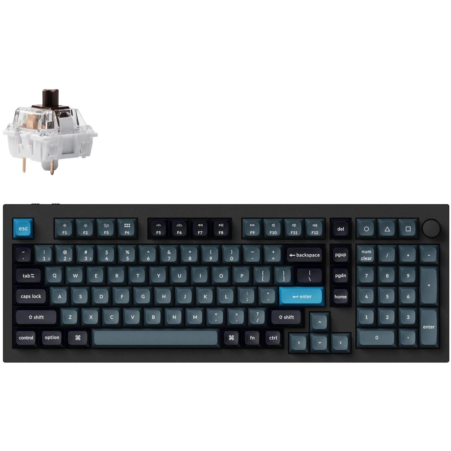 Keychron Q5 Pro Custom Wireless Mechanical Keyboard Carbon Black (Brown Switch)