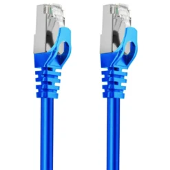 Cruxtec Cat7 15m 10GbE SF/FTP Triple Shielding Network Cable Blue