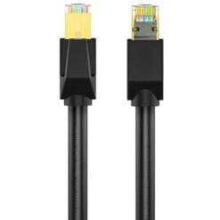 Cruxtec CAT8 2m 40GbE SF/FTP Triple Shielding Ethernet Cable Black