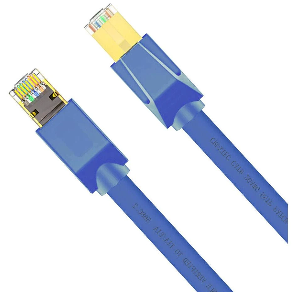 Cruxtec CAT8 20m 40GbE SF/FTP Triple Shielding Ethernet Cable Blue - Image 4