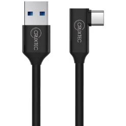 Cruxtec USB-A To USB-C 90 Degree Angle VR Cable - 3m