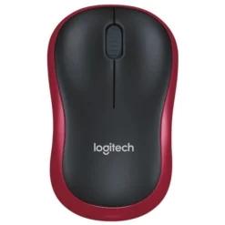 Logitech M185 Compact Wireless Mouse - Red