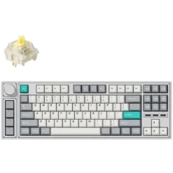 Keychron Lemokey L3 QMK/VIA Wireless Custom Mechanical Keyboard - Space Silver (Gateron Jupiter Banana)