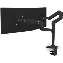 Ergotron LX Dual Stacking Monitor Arm - Matte Black