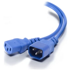 ALOGIC 3m IEC C13 To IEC C14 Computer Power Extension Cord Male To Female BLUE