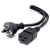 ALOGIC 2m Aus 3 Pin Mains Plug To IEC C19 Male To Female