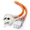 ALOGIC 5m Medical Power Cable Aus 3 Pin Mains Plug (Male) To IEC C13 (Female) Orange