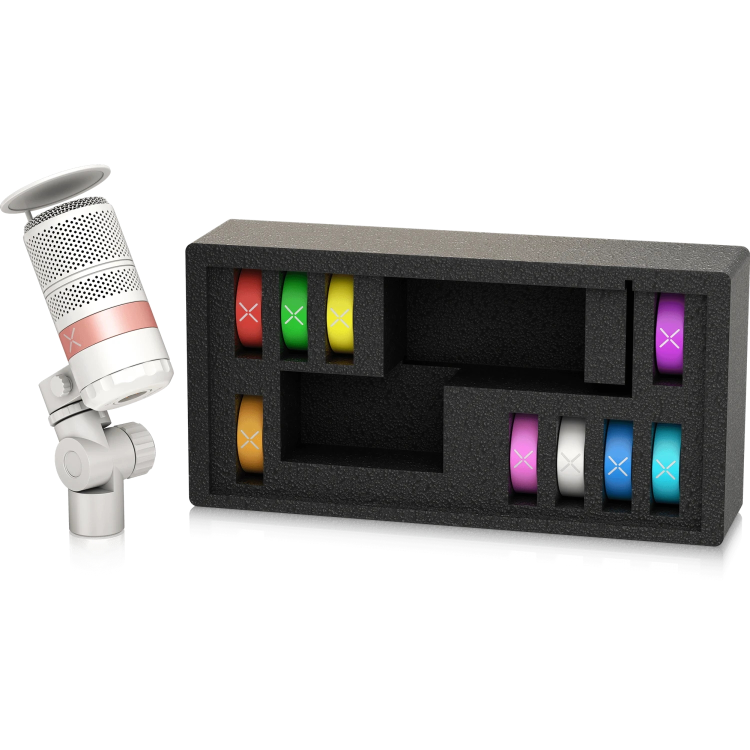 TC Helicon GoXLR MIC Dynamic Broadcast Microphone With Integrated Pop Filter - White - Image 2