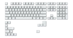 Glorious GMMK ABS Doubleshot V2 USA Base Kit Keycap Set 123pcs - White