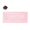 Fantech Mechanical Keyboard White Backlit With Wrist Rest - Sakura Pink - Red Switch